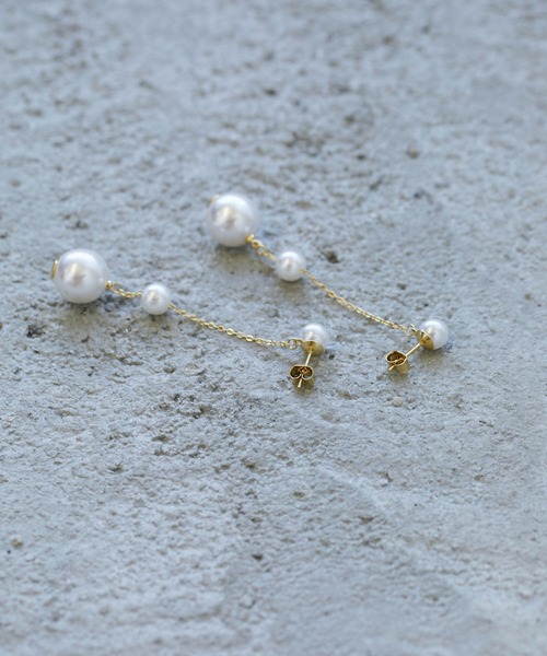 Birthday room（バースデイルーム）の「さり気なく個性をプラス。ドロップパールピアス（ピアス（両耳用）・レディース・ゴールド・FREE）」の10枚目の写真