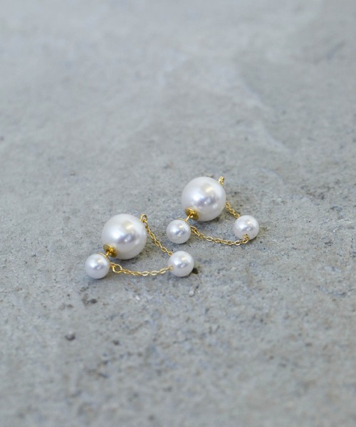 Birthday room（バースデイルーム）の「さり気なく個性をプラス。ドロップパールピアス（ピアス（両耳用）・レディース・ゴールド・FREE）」の13枚目の写真