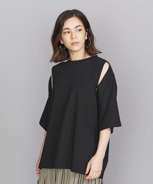 BEAUTY&YOUTH UNITED ARROWS（ビューティーアンドユースユナイテッドアローズ）の「BY ショルダースリット6分袖 カットソー（Tシャツ/カットソー・レディース・ブラック/ベージュ/コバルトブルー・FREE）」の8枚目の写真