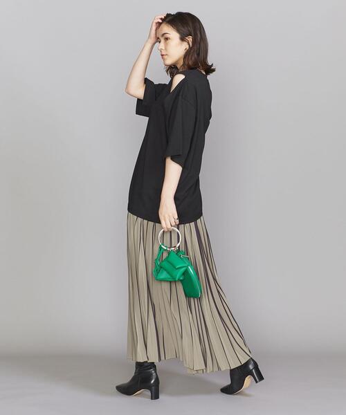 BEAUTY&YOUTH UNITED ARROWS（ビューティーアンドユースユナイテッドアローズ）の「BY ショルダースリット6分袖 カットソー（Tシャツ/カットソー・レディース・ブラック/ベージュ/コバルトブルー・FREE）」の9枚目の写真