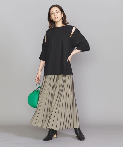 BEAUTY&YOUTH UNITED ARROWS（ビューティーアンドユースユナイテッドアローズ）の「BY ショルダースリット6分袖 カットソー（Tシャツ/カットソー・レディース・ブラック/ベージュ/コバルトブルー・FREE）」の10枚目の写真