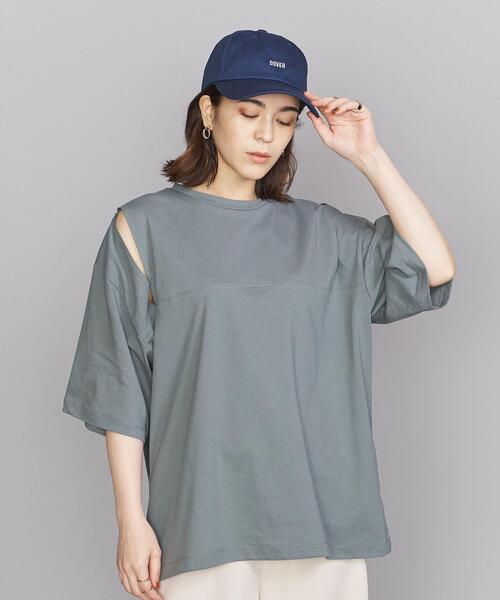 BEAUTY&YOUTH UNITED ARROWS（ビューティーアンドユースユナイテッドアローズ）の「BY ショルダースリット6分袖 カットソー（Tシャツ/カットソー・レディース・ブラック/ベージュ/コバルトブルー・FREE）」の11枚目の写真