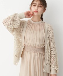 earth music&ecology | 透かしテープヤーンニットカーディガン(カーディガン/ボレロ)