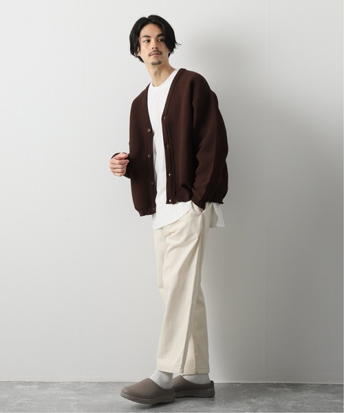 JOURNAL STANDARD relume（ジャーナルスタンダード　レリューム）の「【カーディガン+カットソーの2点SET】リサイクルポリエステルニットカーディガン/ルーズカーディガン（カーディガン/ボレロ・メンズ・ホワイト/イエロー/ピンク/グレー/カーキ/ブラウン/ブラック/ベージュ・MEDIUM/LARGE）」の13枚目の写真