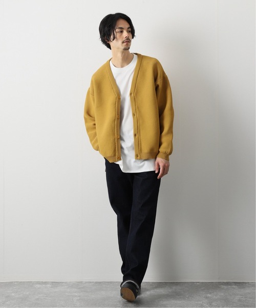 JOURNAL STANDARD relume（ジャーナルスタンダード　レリューム）の「【カーディガン+カットソーの2点SET】リサイクルポリエステルニットカーディガン/ルーズカーディガン（カーディガン/ボレロ・メンズ・ホワイト/イエロー/ピンク/グレー/カーキ/ブラウン/ブラック/ベージュ・MEDIUM/LARGE）」の18枚目の写真