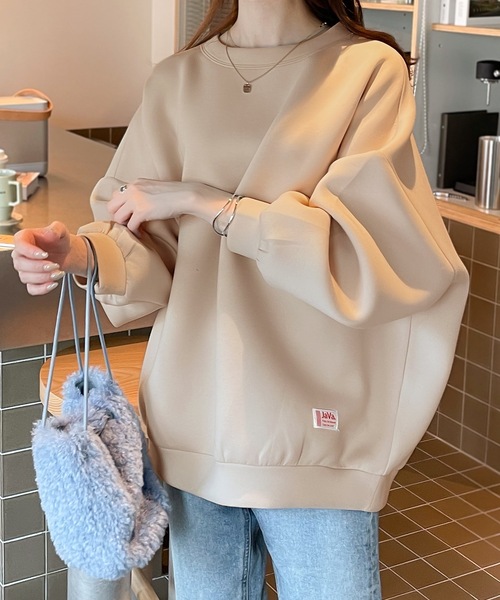 Java(ジャバ)の「《JaVaジャバ コラボ》まるでマシュマロ。ダンボールbigシルエットプルオーバー(スウェット・レディース・ライトグレー/ブラック/ベージュ/モカ・MEDIUM/LARGE/X-LARGE/SMALL)」の9枚目の写真