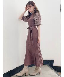 dazzlin | シフォンスリーブマーメイドニットワンピース(ワンピース)