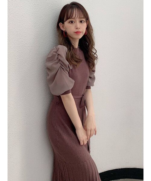 dazzlin（ダズリン）の「シフォンスリーブマーメイドニット