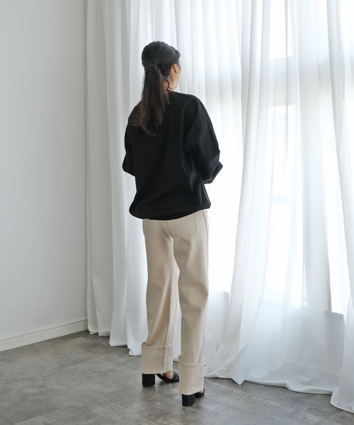 AKTE（アクテ）の「ヘムギャザープルオーバー（Tシャツ/カットソー・レディース・ブラック/オフホワイト/ブルー・FREE）」の22枚目の写真