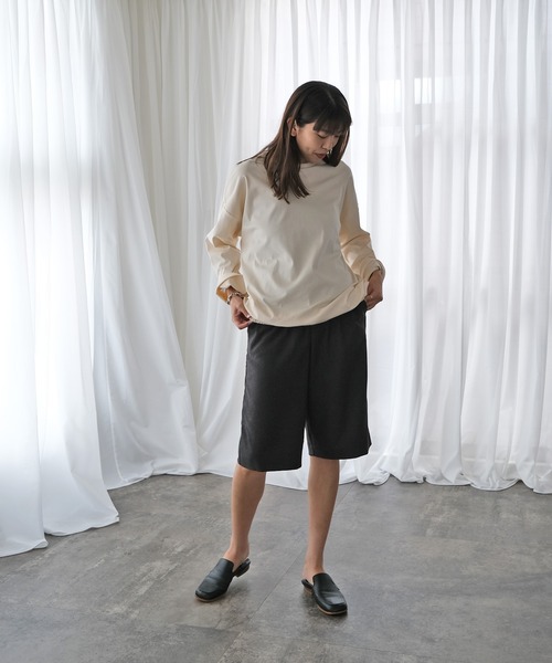 AKTE（アクテ）の「ヘムギャザープルオーバー（Tシャツ/カットソー・レディース・ブラック/オフホワイト/ブルー・FREE）」の14枚目の写真