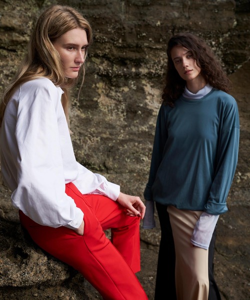 AKTE（アクテ）の「ヘムギャザープルオーバー（Tシャツ/カットソー・レディース・ブラック/オフホワイト/ブルー・FREE）」の11枚目の写真