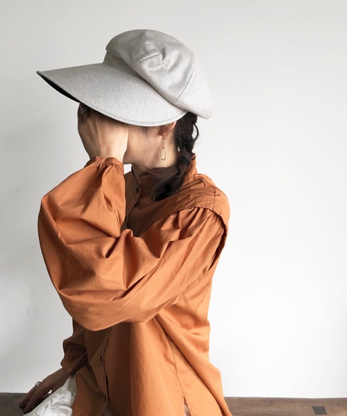 COMMON WARE(コモンウェアー)の「Aurelia: 抗菌防臭キャスケット(キャスケット・レディース・ピンク/ベージュ・FREE)」の4枚目の写真