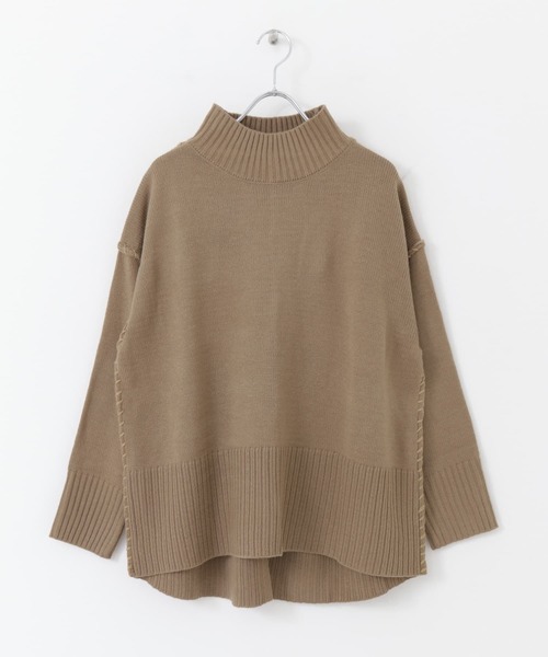 ITEMS URBANRESEARCH(アイテムズ アーバンリサーチ)の「バックスリットハンドメイドニット(ニット/セーター・レディース・グレー系その他/モカ/チャコールグレー/グリーン/ブラウン/パープル・FREE)」の9枚目の写真