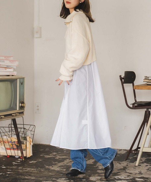 WEGO（ウィゴー）の「WEGO/ハーフZIPコンパクトニット（ニット/セーター・レディース・オレンジ/ホワイト/ブラック/グリーン/ピンク・FREE）」の19枚目の写真