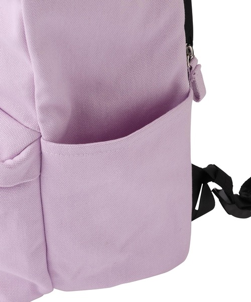 【新品未使用】MILKFED. ミルクフェド　ピンク　ライトパープル　リュック MILKFED.（ミルクフェド）の「EMBROIDERED BAR CANVAS FLAP