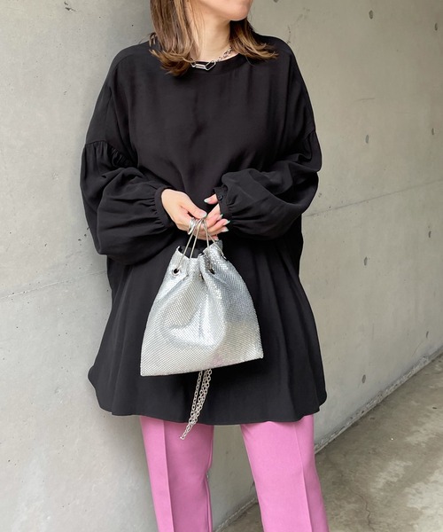 DouDou（ドゥドゥ）の「2WAYブラウス（シャツ/ブラウス・レディース・ブラック/ライトグレー/ピンク/ホワイト・FREE）」の3枚目の写真