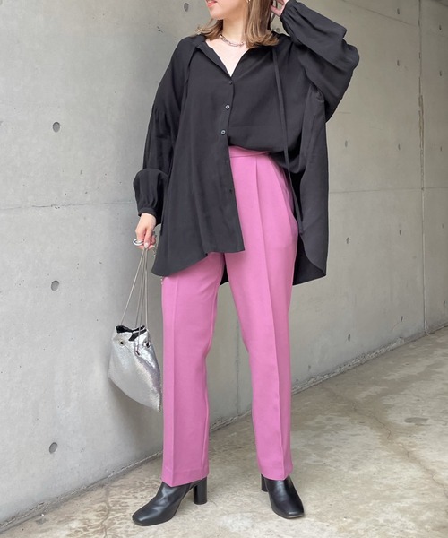 DouDou（ドゥドゥ）の「2WAYブラウス（シャツ/ブラウス・レディース・ブラック/ライトグレー/ピンク/ホワイト・FREE）」の10枚目の写真