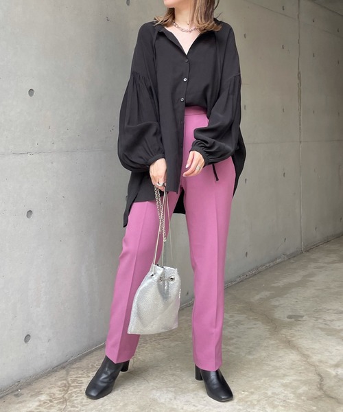 DouDou（ドゥドゥ）の「2WAYブラウス（シャツ/ブラウス・レディース・ブラック/ライトグレー/ピンク/ホワイト・FREE）」の11枚目の写真