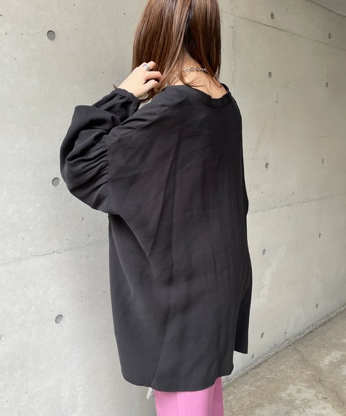 DouDou（ドゥドゥ）の「2WAYブラウス（シャツ/ブラウス・レディース・ブラック/ライトグレー/ピンク/ホワイト・FREE）」の16枚目の写真