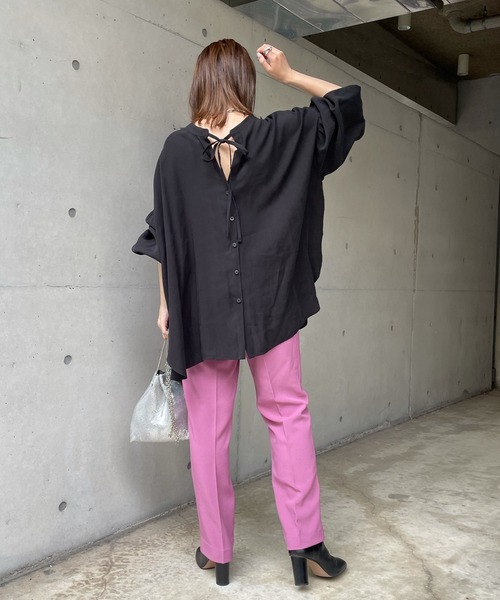 DouDou（ドゥドゥ）の「2WAYブラウス（シャツ/ブラウス・レディース・ブラック/ライトグレー/ピンク/ホワイト・FREE）」の19枚目の写真