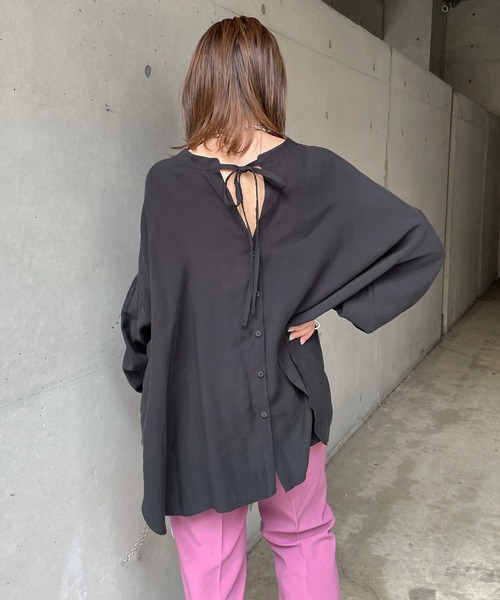 DouDou（ドゥドゥ）の「2WAYブラウス（シャツ/ブラウス・レディース・ブラック/ライトグレー/ピンク/ホワイト・FREE）」の21枚目の写真