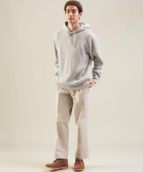 green label relaxing（グリーンレーベルリラクシング）の「＜green label relaxing＞ダブルジャカード スウェットライク フーディー パーカー（パーカー・メンズ・グレー/ブラック/ロイヤルブルー・M/S/XL/L）」の4枚目の写真