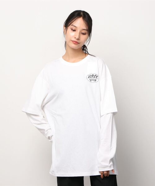 ROXY（ロキシー）の「ロキシー ROXY CHOCOMOO DESIGN LONGSLEEVE TEE（Tシャツ/カットソー・レディース・ブラック/ホワイト/ベージュ・L/M/S）」の2枚目の写真