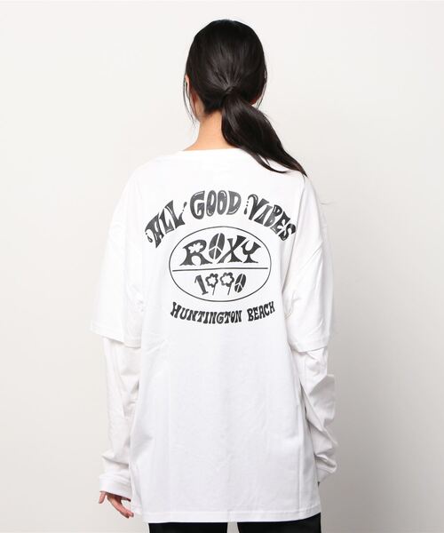 ROXY（ロキシー）の「ロキシー ROXY CHOCOMOO DESIGN LONGSLEEVE TEE（Tシャツ/カットソー・レディース・ブラック/ホワイト/ベージュ・L/M/S）」の7枚目の写真