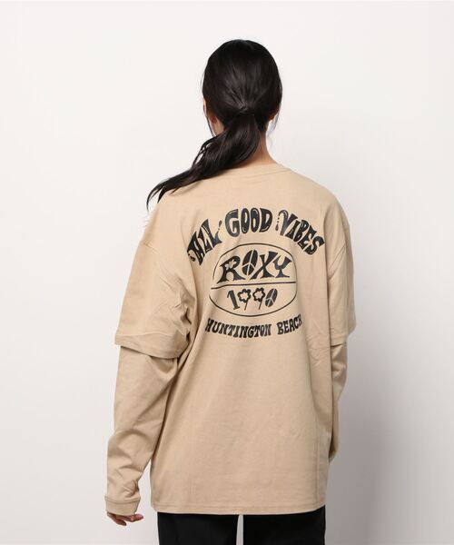 ROXY（ロキシー）の「ロキシー ROXY CHOCOMOO DESIGN LONGSLEEVE TEE（Tシャツ/カットソー・レディース・ブラック/ホワイト/ベージュ・L/M/S）」の4枚目の写真