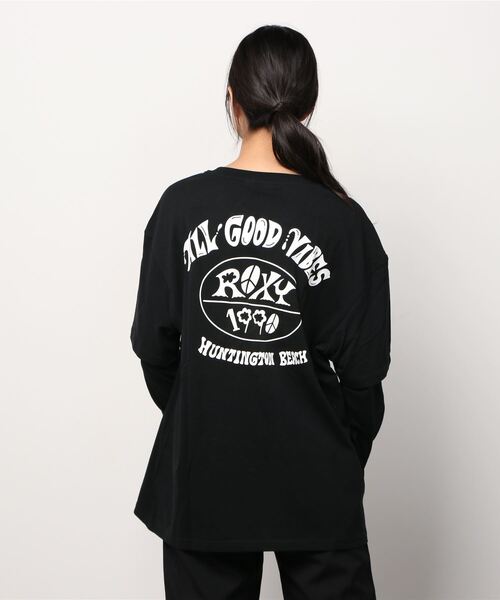 ROXY（ロキシー）の「ロキシー ROXY CHOCOMOO DESIGN LONGSLEEVE TEE（Tシャツ/カットソー・レディース・ブラック/ホワイト/ベージュ・L/M/S）」の6枚目の写真