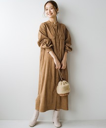 haco! | さっと着てコーデが完成！楽ちんに秋冬気分高まる　羽織りにも便利なコーデュロイワンピース(ワンピース)