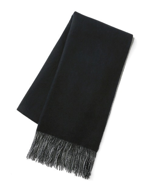 ANAYI（アナイ）の「カシミヤリバー ストール（ストール/ショール・レディース・ライトベージュ/ネイビー・FREE）」の4枚目の写真