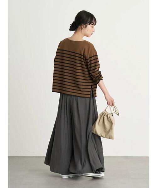 earth music&ecology（アースミュージックアンドエコロジー）の「パネルボーダーカットプルオーバー　＊（Tシャツ/カットソー・レディース・チャコールグレー/ネイビー/グリーン/モカ・FREE）」の21枚目の写真