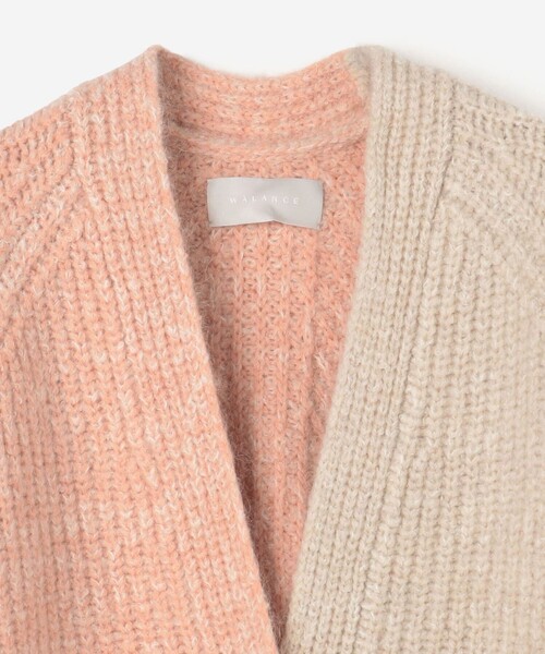 WALANCE（ワランス）の「【WALANCE】〈別注〉 モヘアニット バイカラーカーディガン WOMEN（カーディガン/ボレロ・レディース・ブルー系その他/ピンク系その他・FREE）」の4枚目の写真