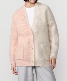 【WALANCE】〈別注〉 モヘアニット バイカラーカーディガン WOMEN