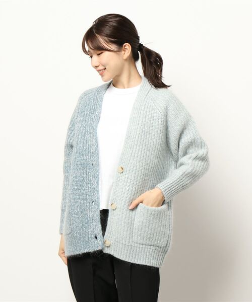 WALANCE（ワランス）の「【WALANCE】〈別注〉 モヘアニット バイカラーカーディガン WOMEN（カーディガン/ボレロ・レディース・ブルー系その他/ピンク系その他・FREE）」の6枚目の写真