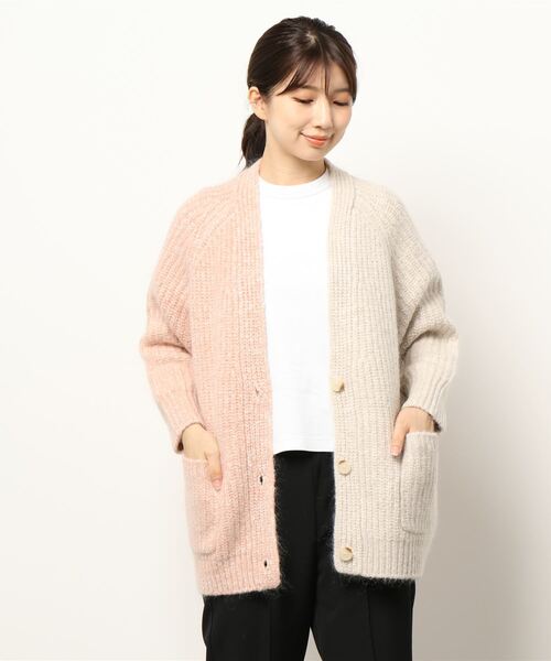 WALANCE（ワランス）の「【WALANCE】〈別注〉 モヘアニット バイカラーカーディガン WOMEN（カーディガン/ボレロ・レディース・ブルー系その他/ピンク系その他・FREE）」の7枚目の写真
