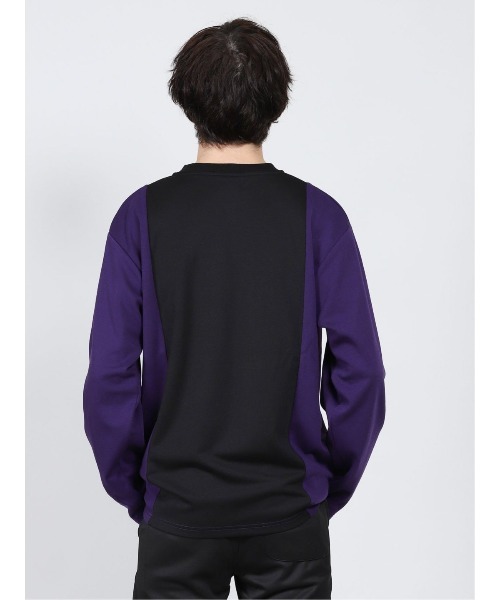 semantic design(セマンティックデザイン)の「セマンティックデザイン/semantic design ストレッチポンチ 配色切替ビッグクループルオーバーTシャツ(Tシャツ/カットソー・メンズ・ブラック/ホワイト・MEDIUM/LARGE/X-LARGE)」の10枚目の写真