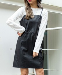 WEGO | WEGO/【2点セット】PUレザーキャミワンピース(ワンピース)