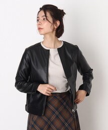DRESKIP | フェイクレザージャケット(ライダースジャケット)