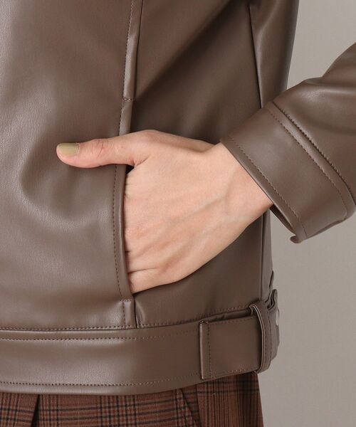 DRESKIP(ドレスキップ)の「◆フェイクレザージャケット(ライダースジャケット・レディース・ブラック/ダークブラウン/ブラウン系その他・01/02/03)」の10枚目の写真