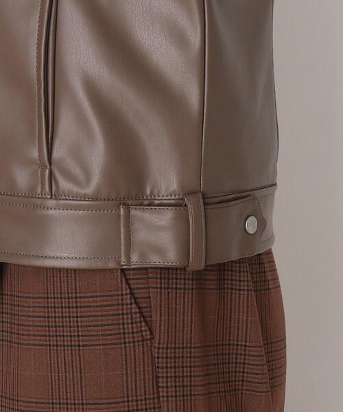 DRESKIP(ドレスキップ)の「◆フェイクレザージャケット(ライダースジャケット・レディース・ブラック/ダークブラウン/ブラウン系その他・01/02/03)」の9枚目の写真