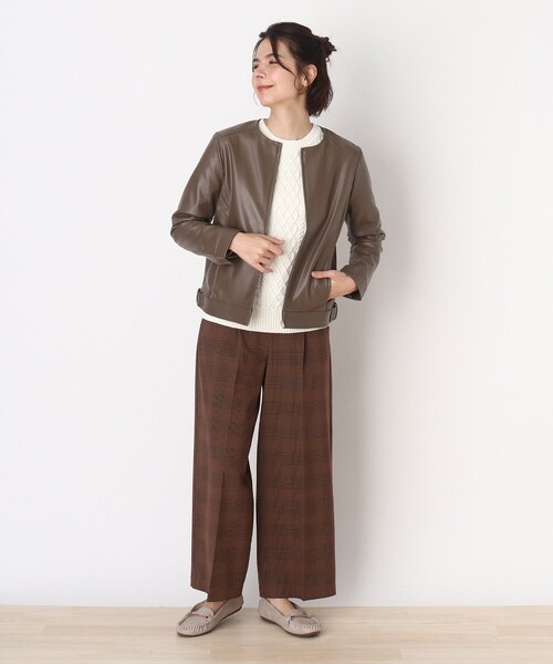 DRESKIP(ドレスキップ)の「◆フェイクレザージャケット(ライダースジャケット・レディース・ブラック/ダークブラウン/ブラウン系その他・01/02/03)」の12枚目の写真