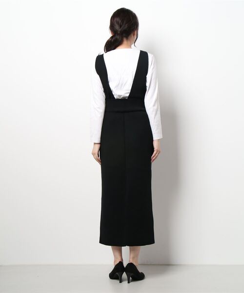 STYLEMIXER(スタイルミキサー)の「ワイドサスペンダーニットスカート(ジャンパースカート・レディース・ブラック/ブラウン・MEDIUM/SMALL)」の20枚目の写真