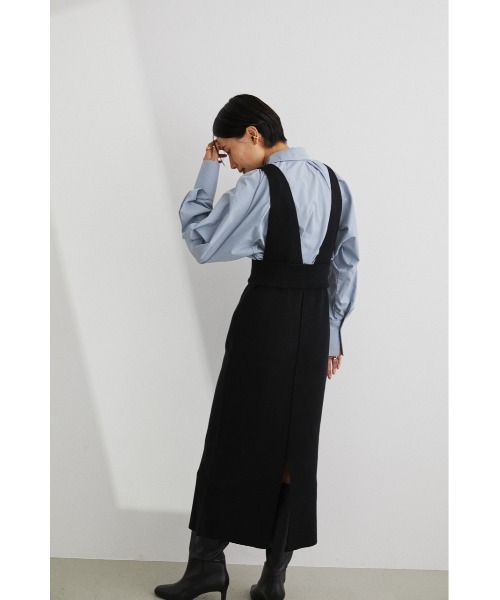 STYLEMIXER(スタイルミキサー)の「ワイドサスペンダーニットスカート(ジャンパースカート・レディース・ブラック/ブラウン・MEDIUM/SMALL)」の13枚目の写真