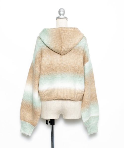 AS KNOW AS PINKY(アズノゥアズピンキー)の「ふわり色づきもけフーディ(パーカー・レディース・グレー系/ベージュ系/ブルー系・FREE)」の12枚目の写真