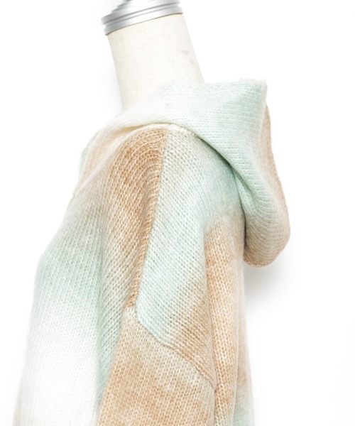 AS KNOW AS PINKY(アズノゥアズピンキー)の「ふわり色づきもけフーディ(パーカー・レディース・グレー系/ベージュ系/ブルー系・FREE)」の10枚目の写真