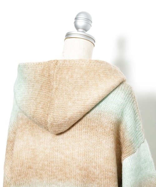 AS KNOW AS PINKY(アズノゥアズピンキー)の「ふわり色づきもけフーディ(パーカー・レディース・グレー系/ベージュ系/ブルー系・FREE)」の8枚目の写真