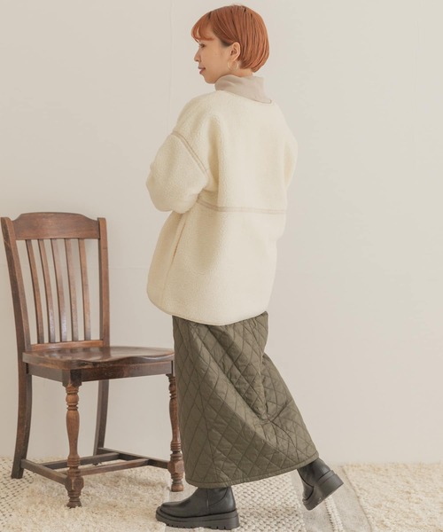 ITEMS URBANRESEARCH(アイテムズ アーバンリサーチ)の「ボアパイピングジャケット(その他アウター・レディース・ブラウン/グレー/オフホワイト・FREE)」の22枚目の写真