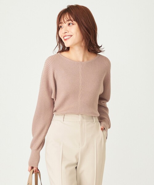 ANY SIS(エニィスィス)の「【洗える】アレンジRIB ニット(ニット/セーター・レディース・ライトグレー系/ネイビー系/黄土色系/レッド系・2)」の3枚目の写真